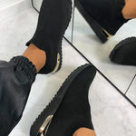 Elegant Elastic Slip-on Flat Shoes